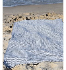 Fouta papillon bleu barbeau foncé Fouta Tunisia - 1