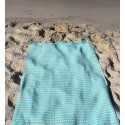 Fouta zigzag bleu vert  - 3