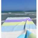 Fouta Plate 5 couleurs mauve avec rayures  - 1