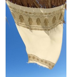 Fouta khomsa taupe Fouta Tunisia - 1
