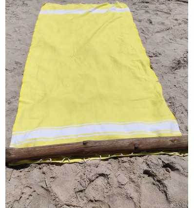 Fouta Plate jaune fluo clair