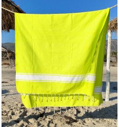 Fouta plate vert chartreuse Fouta Tunisia - 1