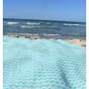 Fouta zigzag bleu vert  - 5