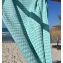 Fouta zigzag bleu vert  - 6