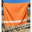 Fouta plate orange vif Fouta Tunisia - 3