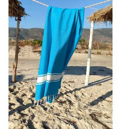 Fouta Plate bleu azur Fouta Tunisia - 3