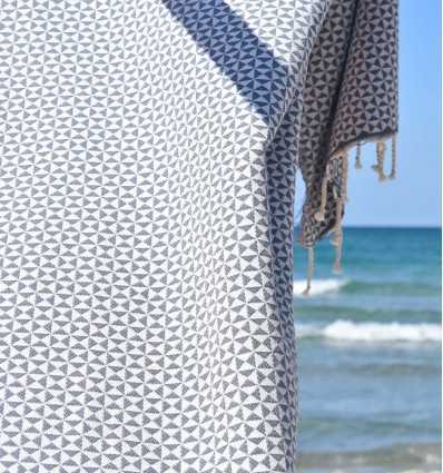 Fouta papillon gris