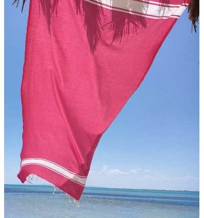 fouta plate rose fushia Fouta Tunisia - 3