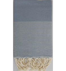 FOUTA Lurex plate bleu guède 
