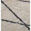 Tapis berbère en pure laine couleur beige avec motifs losange Fouta Tunisia - 2