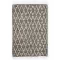 Tapis berbère en pure laine losanges sur fond écru Fouta Tunisia - 1