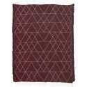 Tapis margoum en coton couleur rouge foncé Fouta Tunisia - 1