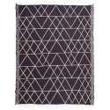 Tapis margoum 100 % coton couleur violet avec motifs géométriques Fouta Tunisia - 1