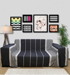 jeté bleu jeans foncé Fouta Tunisia - 1