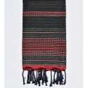 Fouta arabesque vert militaire, rouge et noire Fouta Tunisia - 1