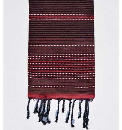 Fouta arabesque couleur senois et noir