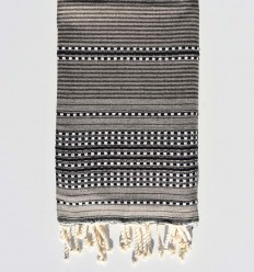 Fouta arabesque grège et taupe Fouta Tunisia - 1