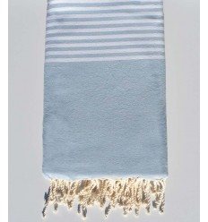 Jeté bleu clair Fouta Tunisia - 1 2