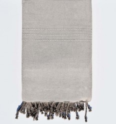 Jeté grège clair 1.90m*3m Fouta Tunisia - 1