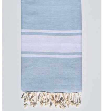 Fouta Plate bleu pale