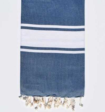 Fouta Plate bleu cobalt