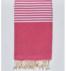 Jeté rose bonbon Fouta Tunisia - 1 2