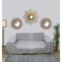 Jeté gris clair avec lurex Fouta Tunisia - 1
