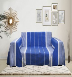 Jeté bleu denim Fouta Tunisia - 1