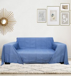 Jeté de lit bleu roi Fouta Tunisia - 1