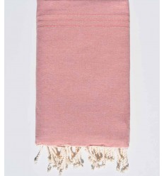 Jeté de lit rose pâle Fouta Tunisia - 1 2