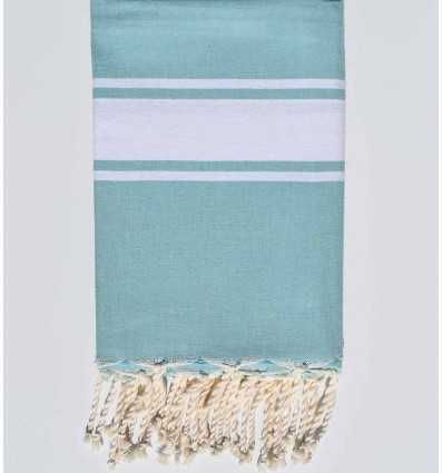 fouta plate bleu givré