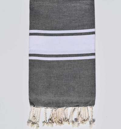 Fouta Plate gris galet