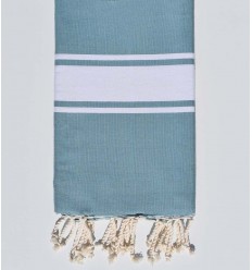 Fouta Plate bleu paon Fouta Tunisia - 1