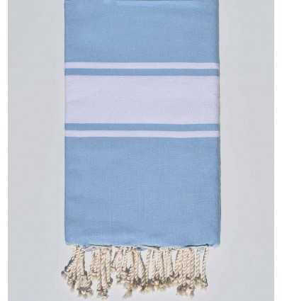 Fouta Plate bleu ciel