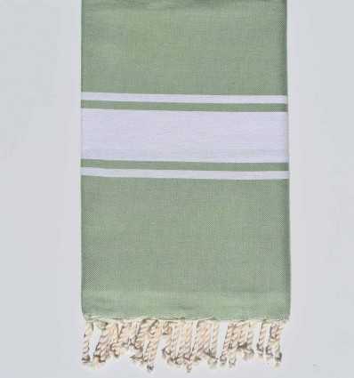 Fouta Plate vert amande