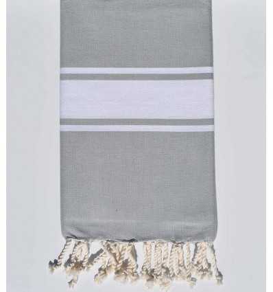 Fouta Plate vert gris