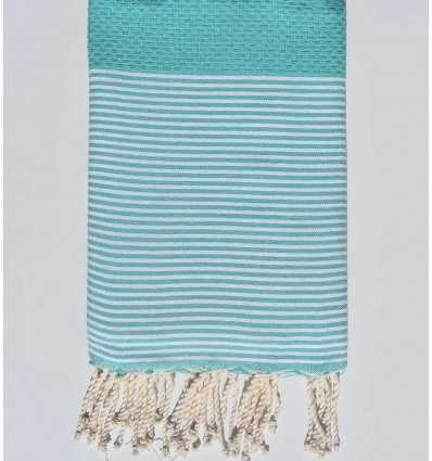 Fouta nid d'abeille vert opaline