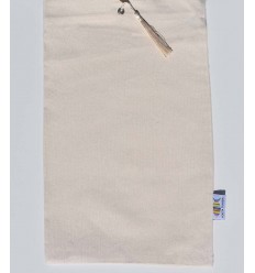 Pochette fouta beige clair nœud pompon blanc cassé Fouta Tunisia - 1