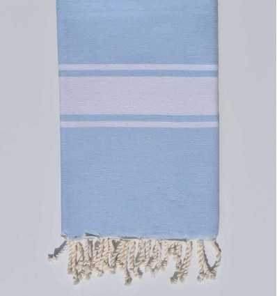 Fouta Plate bleu clair