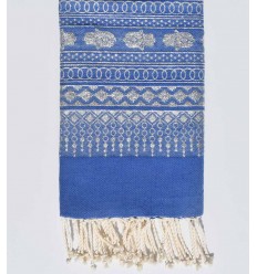 FOUTA KHOMSA Bleu outremer Fouta Tunisia - 1