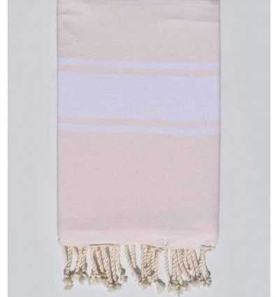 Fouta Plate rose dragée claire