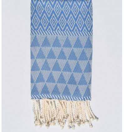 Fouta Jaquard Diamant bleu Fouta Tunisia - 3