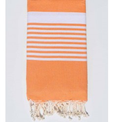 jeté orange clair 2m/2m Fouta Tunisia - 1