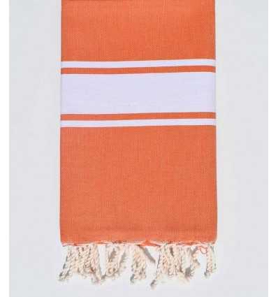 Fouta plate orange carotte foncé