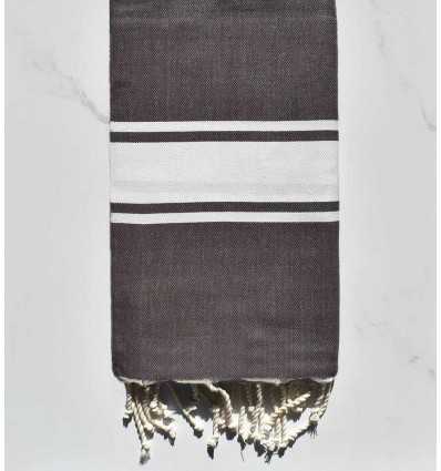 Fouta Plate marron alezan