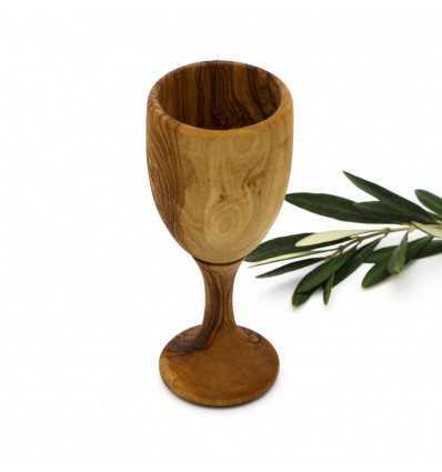 Verre à pied en bois d'olivier