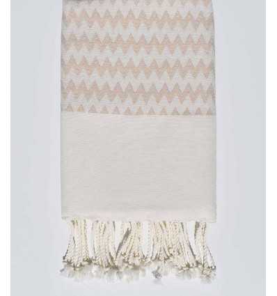 Fouta zigzag grège Fouta Tunisia - 2