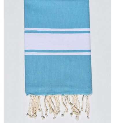 Fouta Plate bleu acier