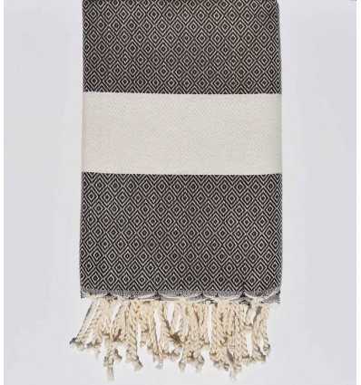 Fouta Chevron Diamant marron