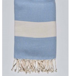 Fouta Diamant bleu clair Fouta Tunisia - 1